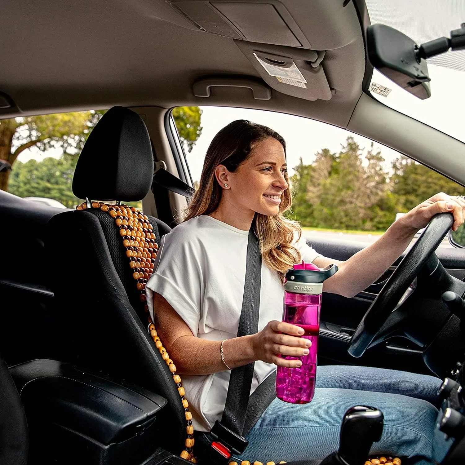 زون تک - ست روکش صندلی مهره چوبی دو رنگ با کیفیت عالی، بسیار راحت و ماساژور - بسته 2 عددی زون تک - ست روکش صندلی مهره چوبی دو رنگ با کیفیت عالی، بسیار راحت و ماساژور - بسته 2 عددی