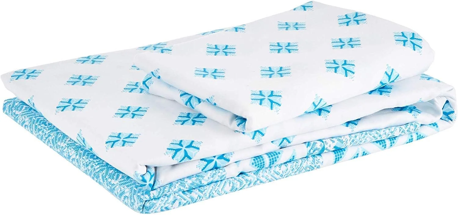 ملحفه تخت یک نفره سویام مدل Zinnia Collection به همراه یک روبالشتی، 180 در 270 سانتی متر، آبی، S1844 ملحفه تخت یک نفره سویام مدل Zinnia Collection به همراه یک روبالشتی، 180 در 270 سانتی متر، آبی، S1844