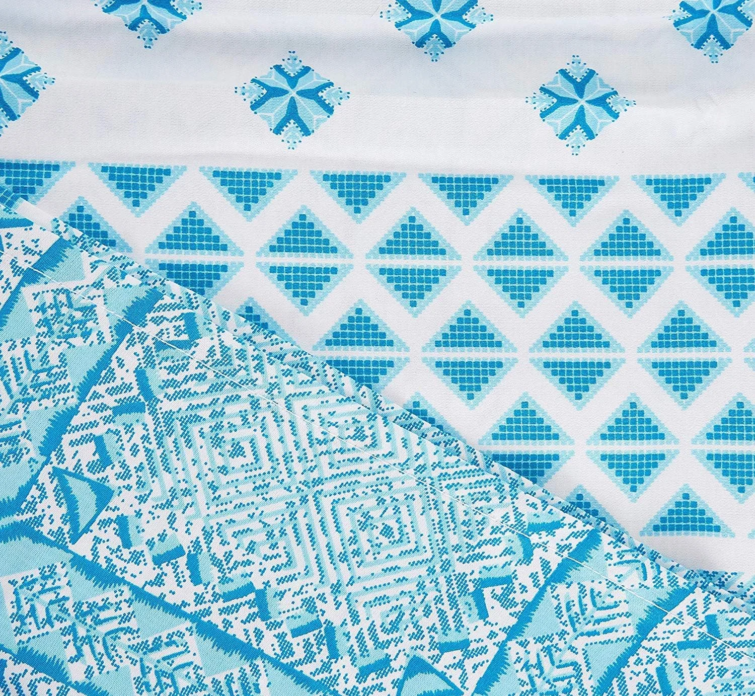 ملحفه تخت یک نفره سویام مدل Zinnia Collection به همراه یک روبالشتی، 180 در 270 سانتی متر، آبی، S1844 ملحفه تخت یک نفره سویام مدل Zinnia Collection به همراه یک روبالشتی، 180 در 270 سانتی متر، آبی، S1844