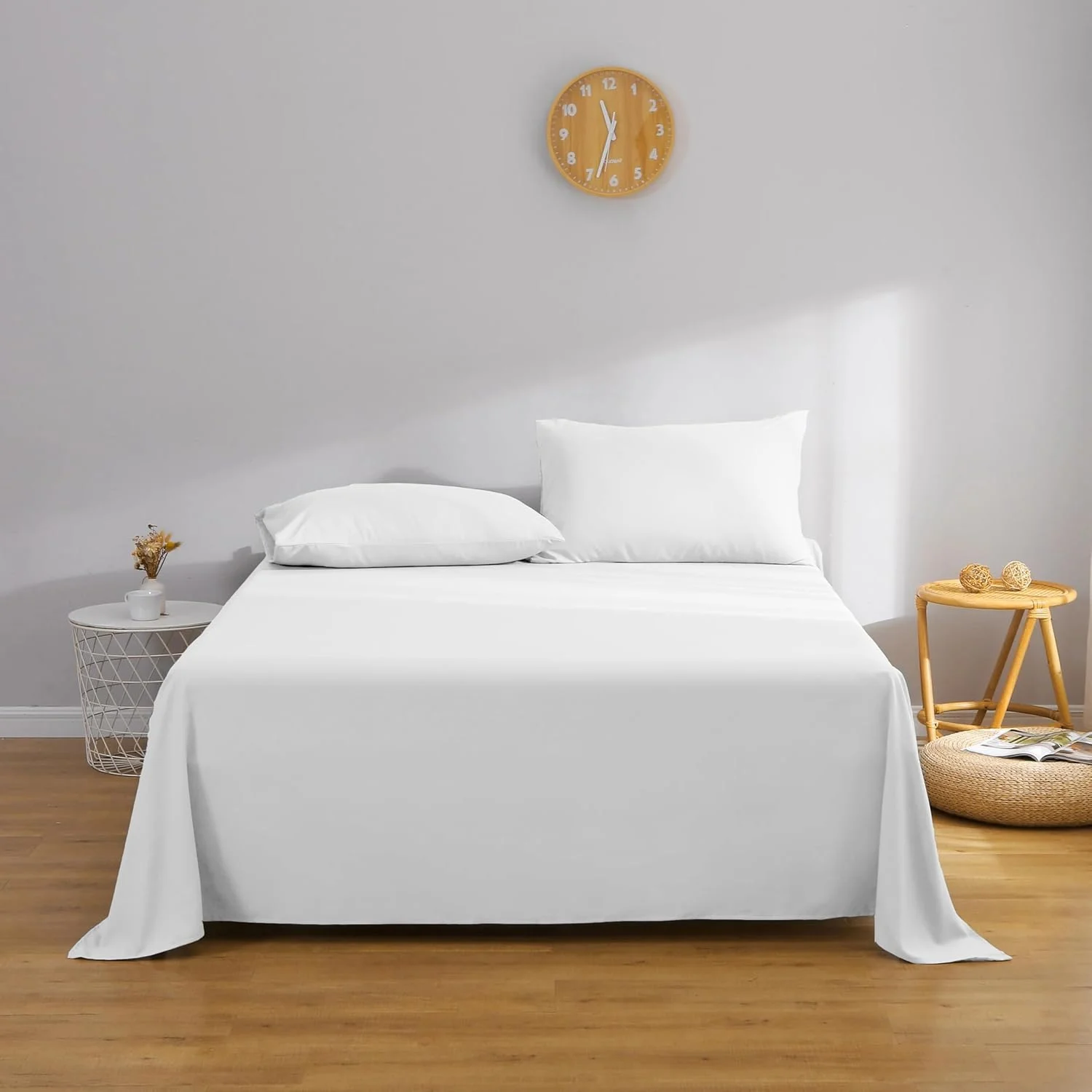 ست ملحفه تخت خواب Sleep Well با روبالشی، 100% پنبه 300TC (300x300 سانتی متر)