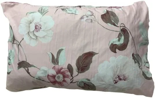 ملحفه تخت خواب ۹۰ گرمی به همراه روبالشتی (صورتی ملایم، یک نفره)