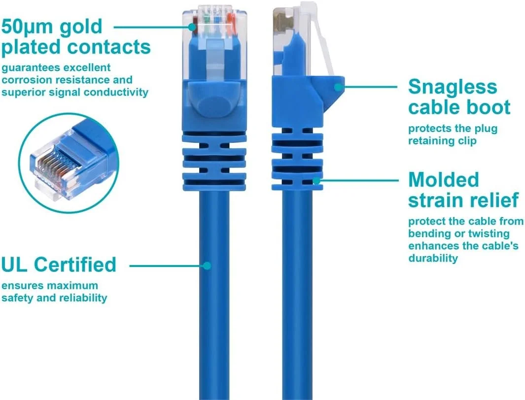 کابل شبکه اترنت Cat5e UTP مسی 24AWG مونوپرایس - آبی کابل شبکه اترنت Cat5e UTP مسی 24AWG مونوپرایس - آبی