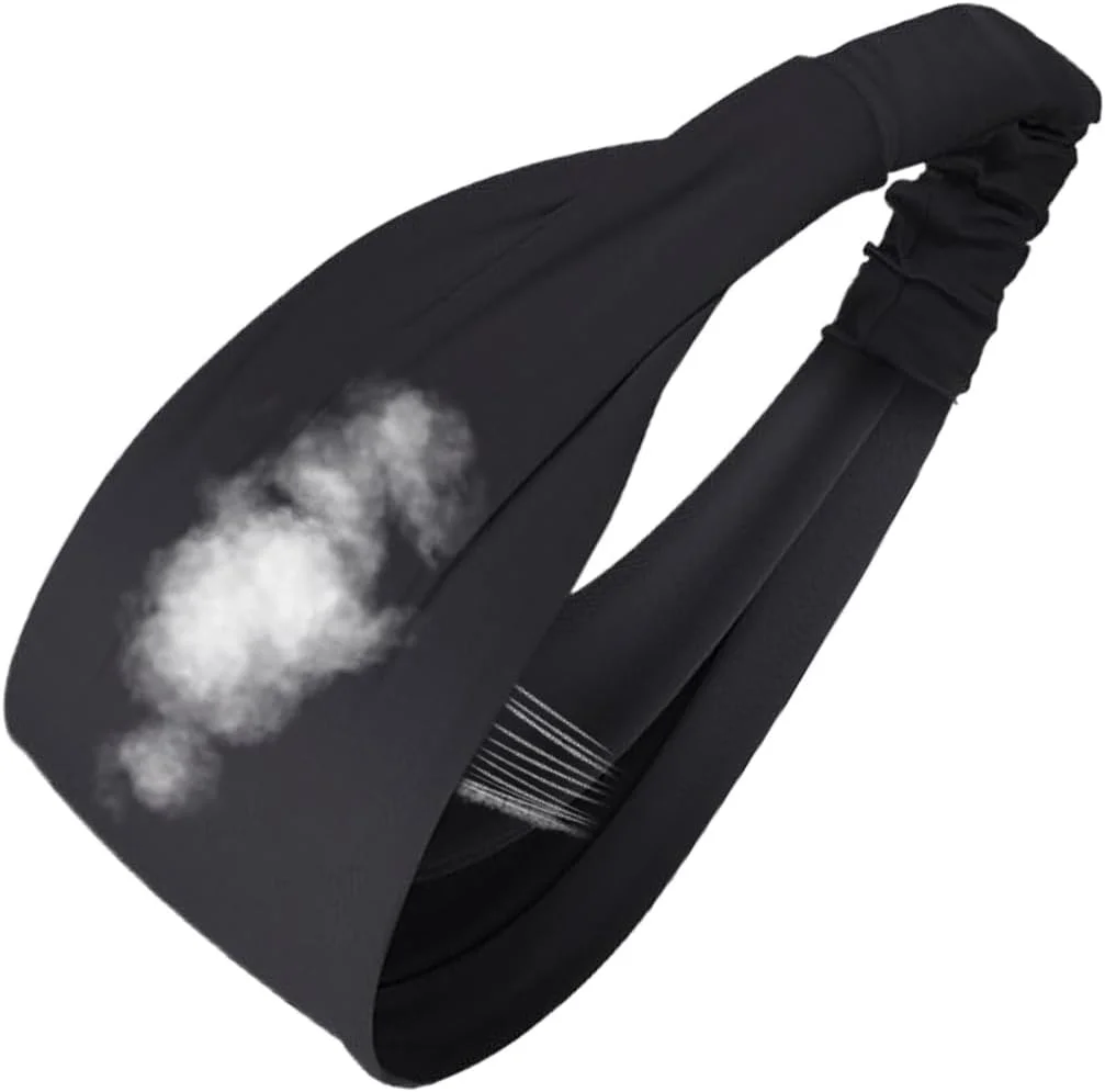 هدبند خنک کننده برای هوای گرم | هدبند عرق گیر خنک کننده برای تمرین - هدبند ورزشی نرم و کشسان با قابلیت جذب رطوبت برای یوگا، دویدن، پیاده روی، کمپینگ، گلف، تنیس، دوچرخه سواری و تناسب اندام