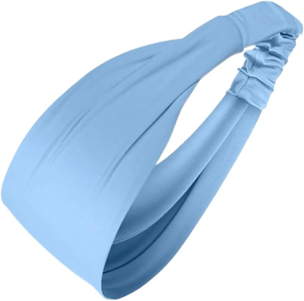 هدبند پهن زنانه، هدبند ورزشی برای یوگا | هدبند عرق گیر ورزشی نرم و کشسان برای دویدن، تناسب اندام، باشگاه، دوچرخه سواری، تنیس، کمپینگ، پیاده روی، دوچرخه سواری