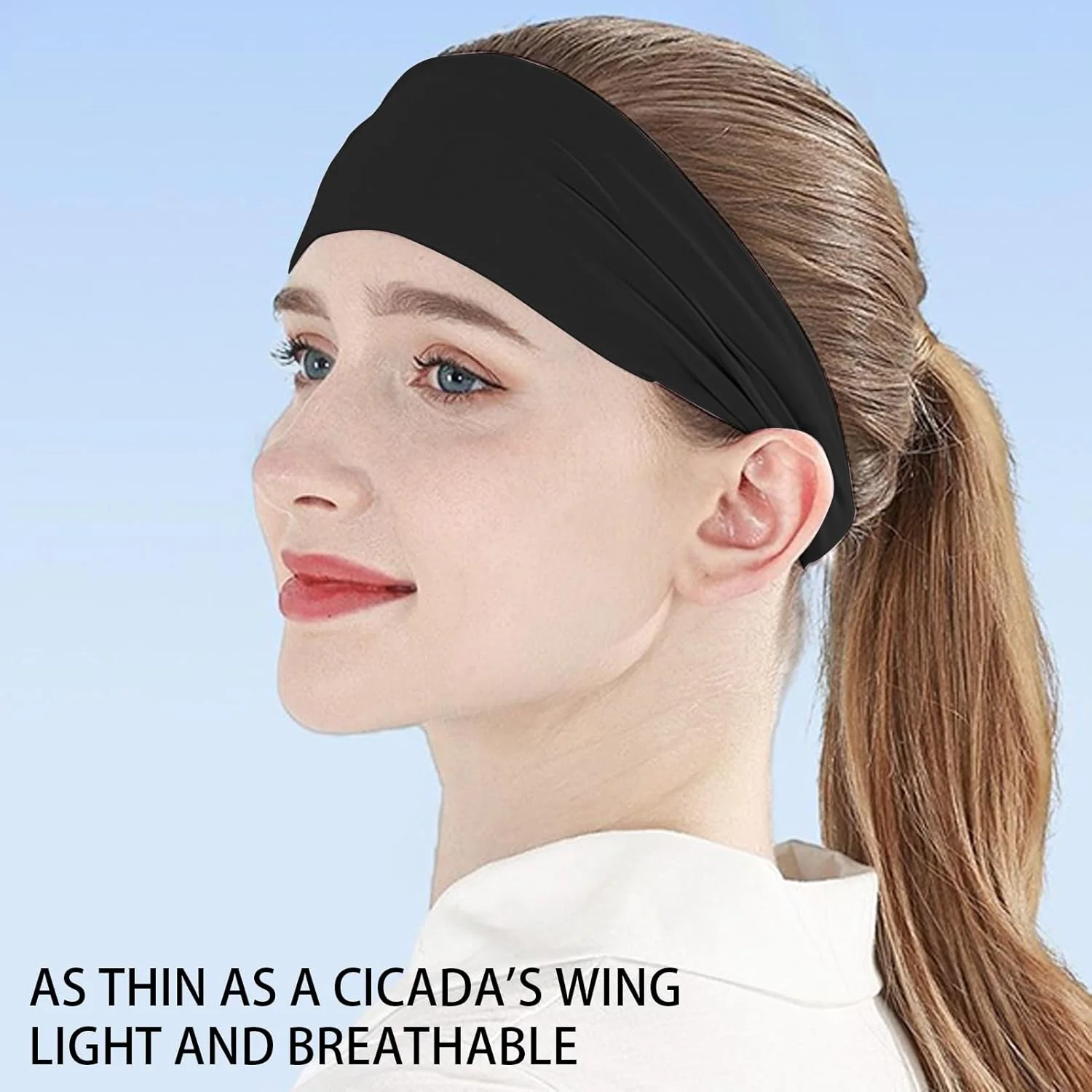 هدبند پهن زنانه | هدبند خنک کننده فوری برای دویدن - هدبند رطوبت گیر برای ورزش، یوگا، دوچرخه سواری، گلف، کمپینگ، پیاده روی، باشگاه