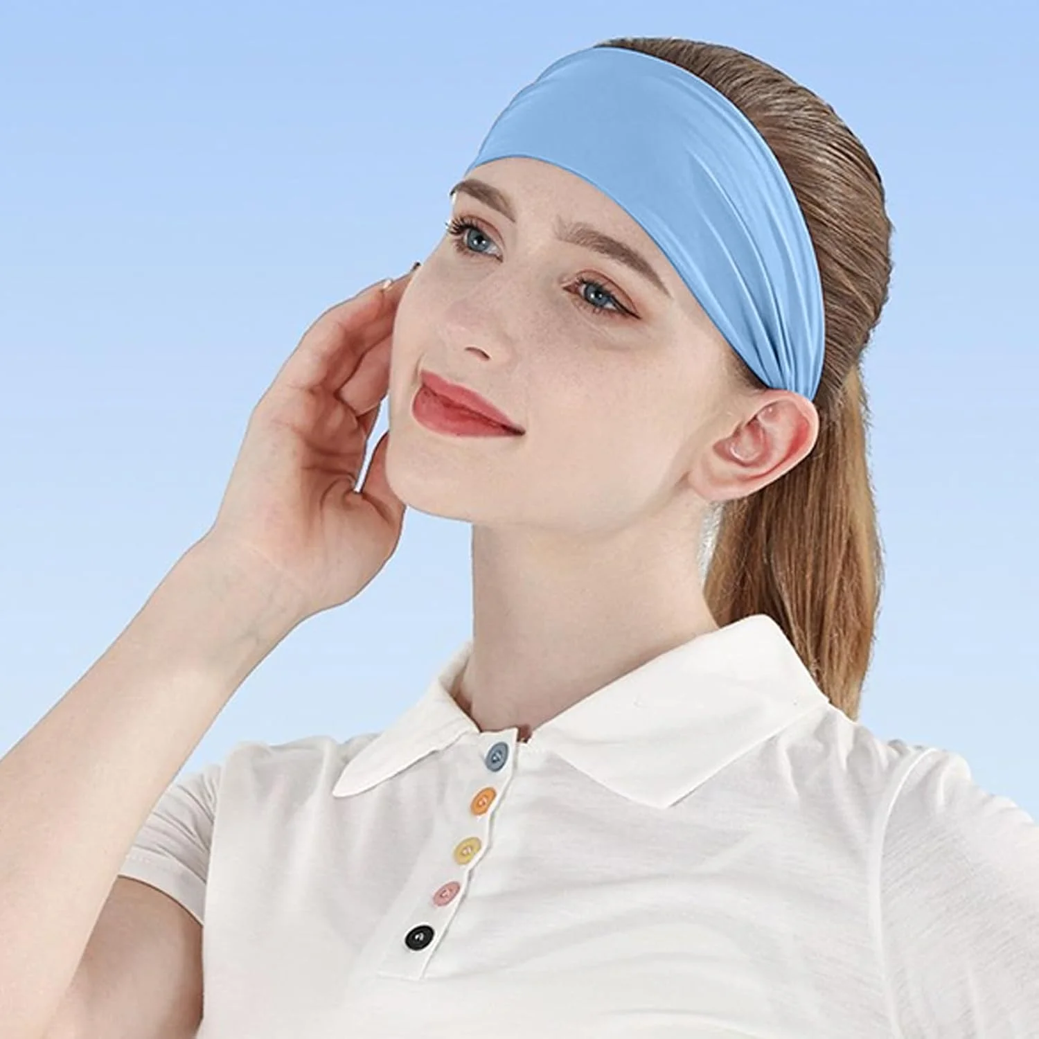 هدبند ورزشی خنک کننده - هدبند عرق گیر خنک کننده برای تمرین | هدبند یوگا ورزشی الاستیک نرم برای دویدن، تناسب اندام، باشگاه، دوچرخه سواری، تنیس، کمپینگ، پیاده روی، دوچرخه سواری