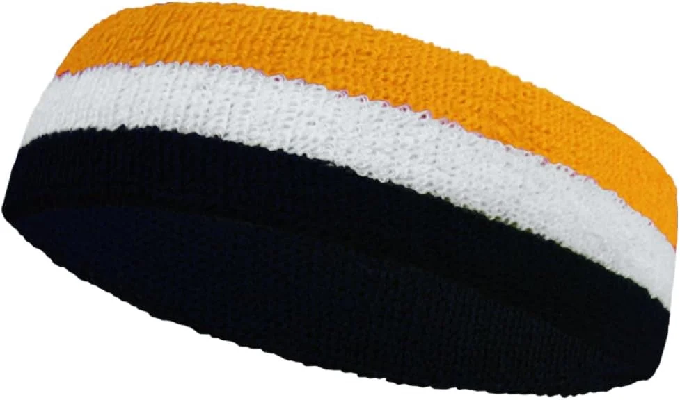 هدبند ورزشی حوله ای سه رنگ سفید کوور (1 عدد)