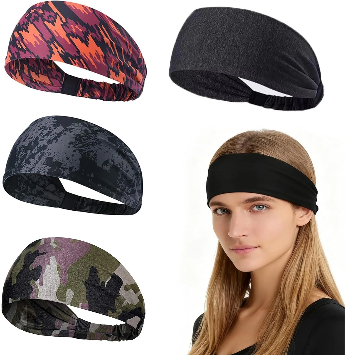 هدبند ورزشی مردانه، هدبند، هدبند، ورزشی، عرق گیر، پیشانی بند، هدبند ضد لغزش، هدبند ورزشی مردانه برای تناسب اندام، دویدن، بسکتبال