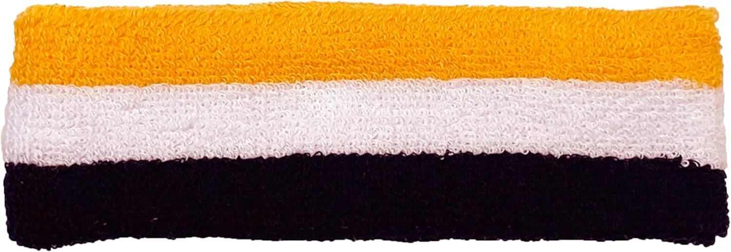 هدبند ورزشی حوله ای سه رنگ سفید کوور (1 عدد)