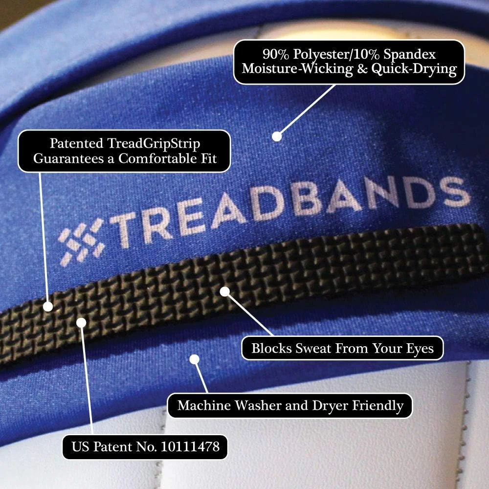 هدبند باریک گره‌ای Treadbands، ضد لغزش و ثابت در جای خود، مانع از ورود عرق به چشم، دارای فناوری چسبندگی ثبت شده. (طرح - پینا کولادا)