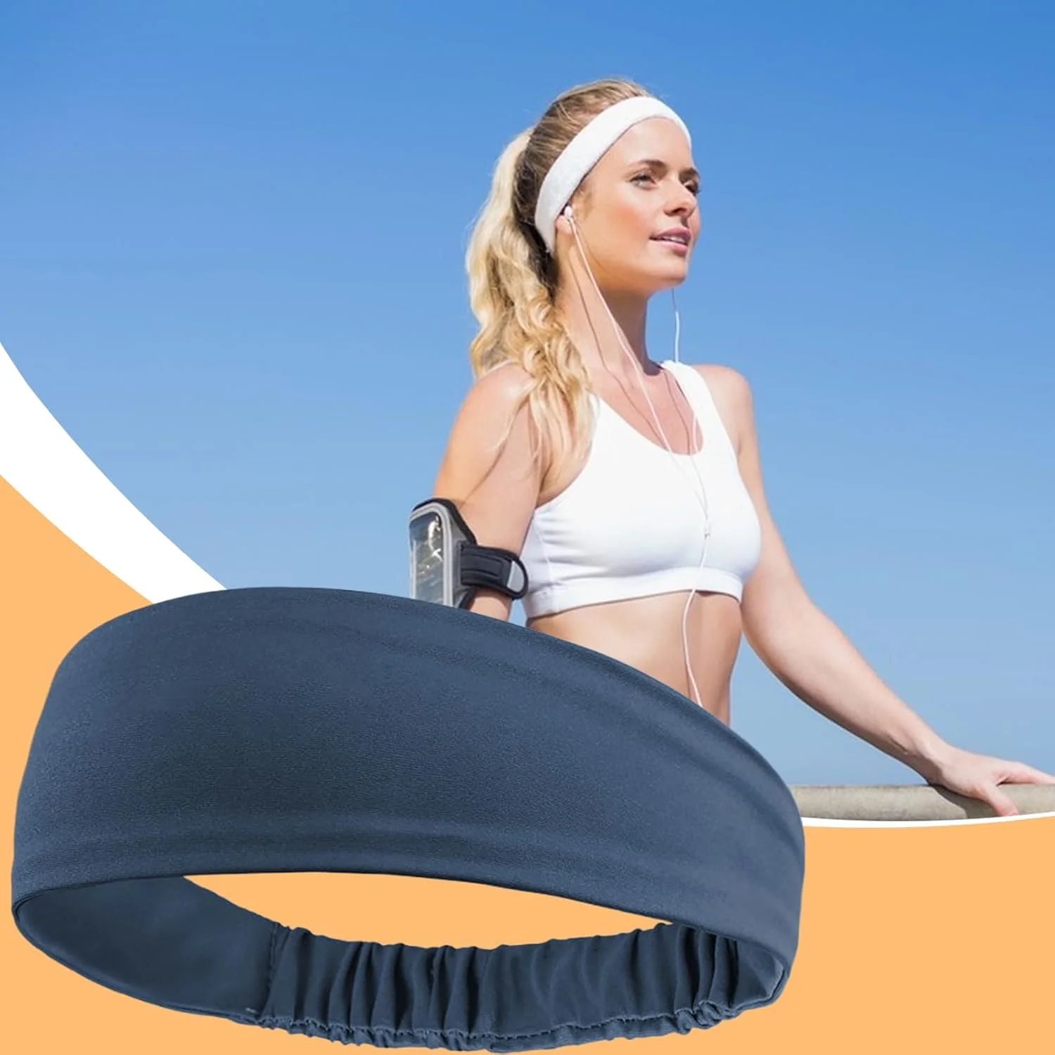 هدبند ورزشی مردانه و زنانه، مناسب برای تنیس | جذب رطوبت، مناسب ورزش، باشگاه، دویدن، دوچرخه سواری، پیاده روی، فضای باز و ساحل