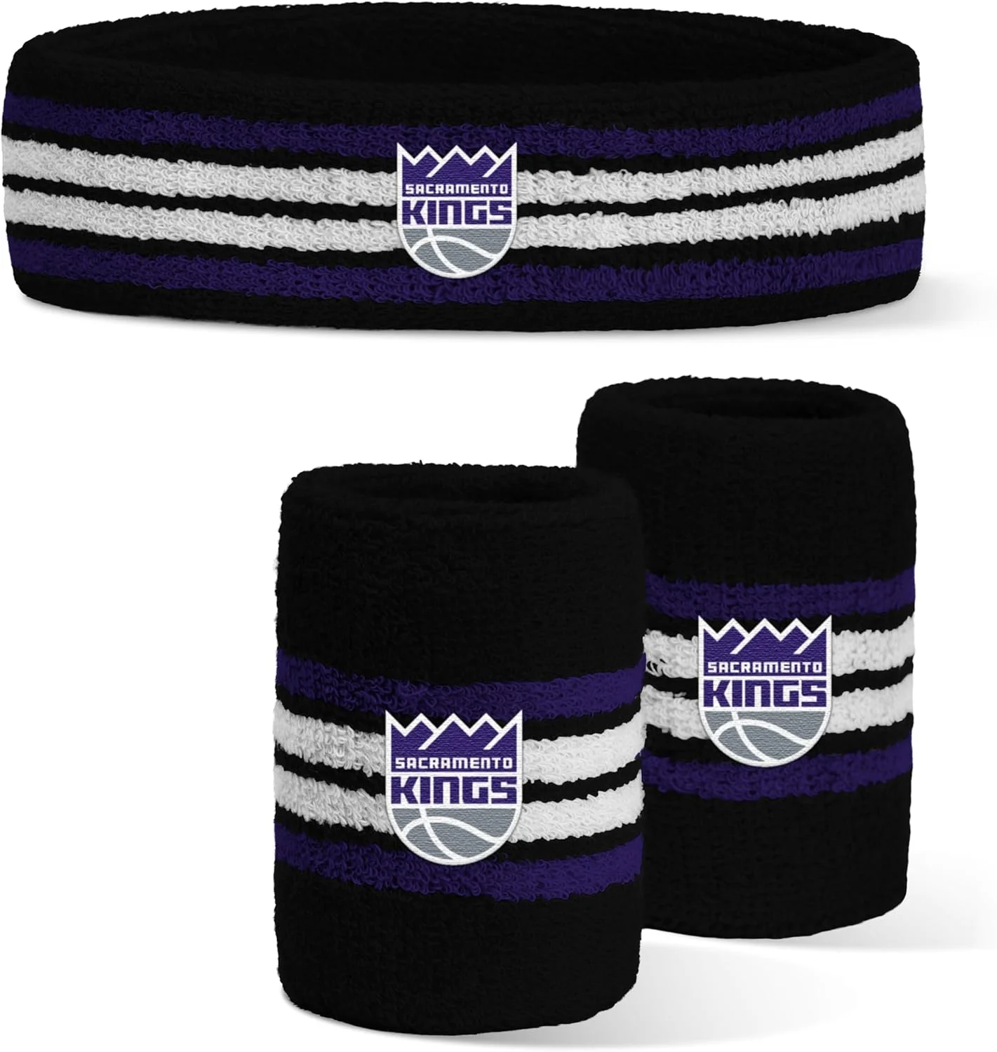 هدبند و مچ بند تیم ساکرامنتو کینگز NBA با مجوز رسمی - رنگ تیمی