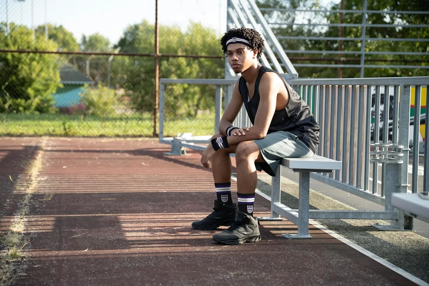 هدبند و مچ بند تیم ساکرامنتو کینگز NBA با مجوز رسمی - رنگ تیمی