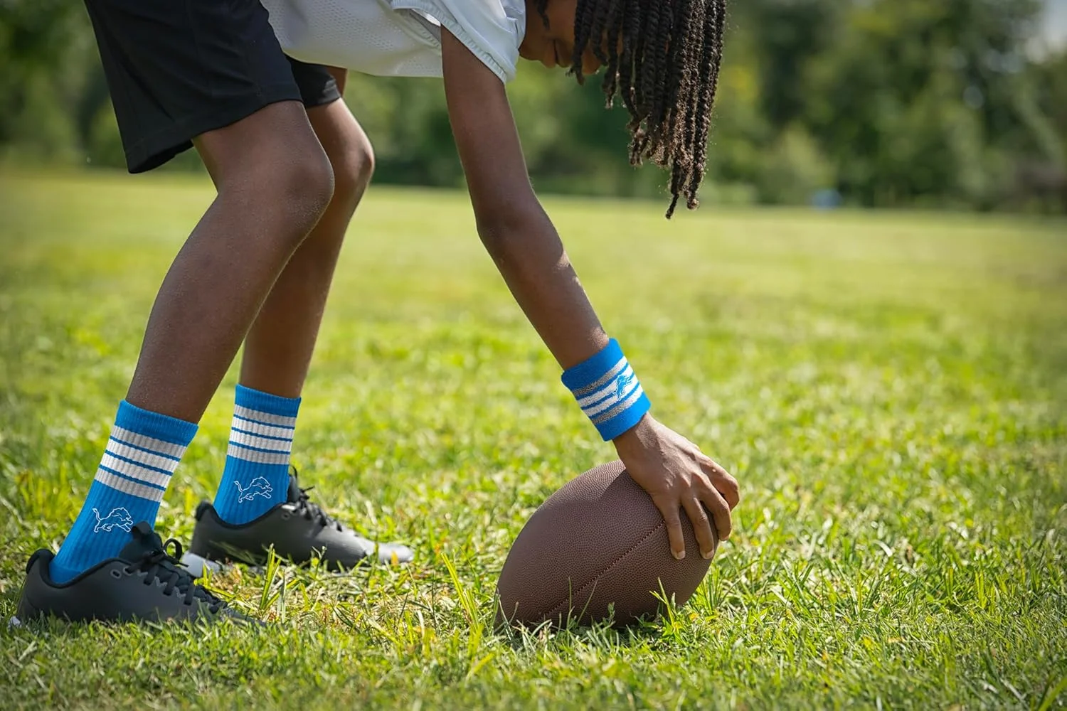 هدبند و مچ بند با طرح لوگوی تیم فوتبال دیترویت لاینز