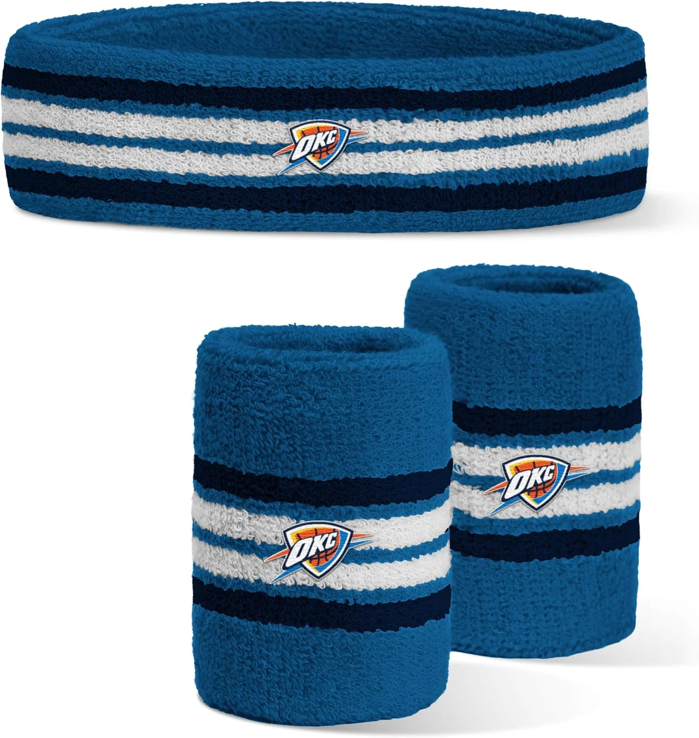 هدبند و مچ بند تیم بسکتبال اوکلاهما سیتی تاندر با آرم رسمی تیم