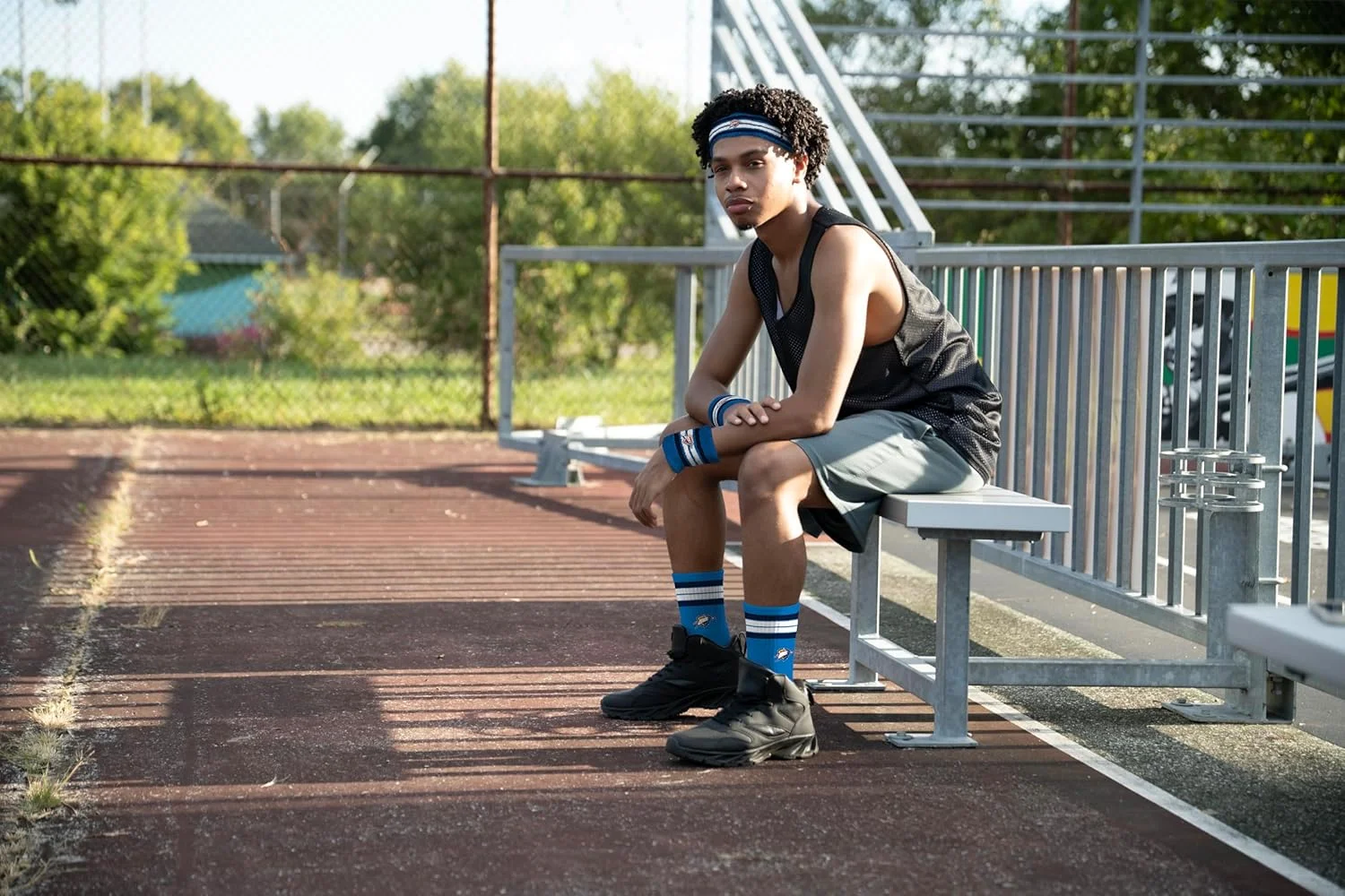 هدبند و مچ بند تیم بسکتبال اوکلاهما سیتی تاندر با آرم رسمی تیم