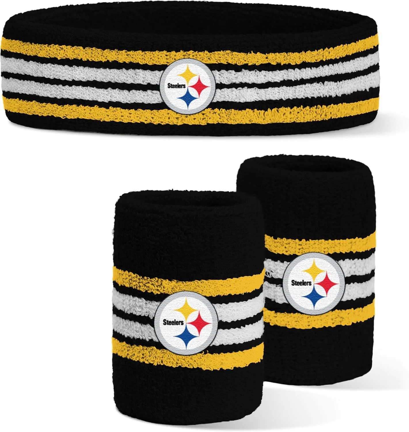 هدبند و مچ بند طرح تیم پیتسبورگ استیلرز دارای مجوز رسمی NFL