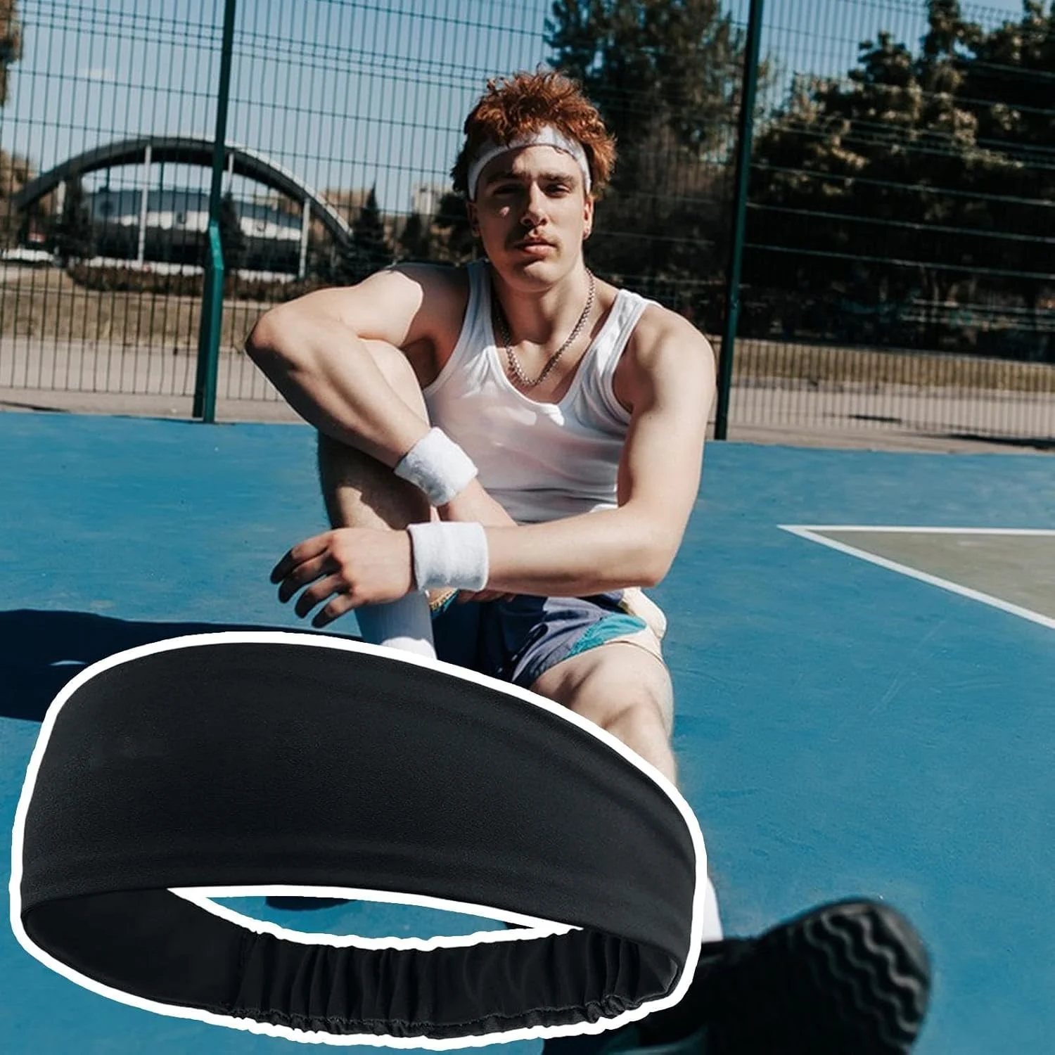 هدبند عرق گیر مردانه، مناسب باشگاه و تمرین | هدبند ورزشی برای دویدن، فیتنس، آقایان، بانوان، استفاده روزانه، داخل و خارج از منزل، دوچرخه سواری، پیاده روی، ساحل، یوگا