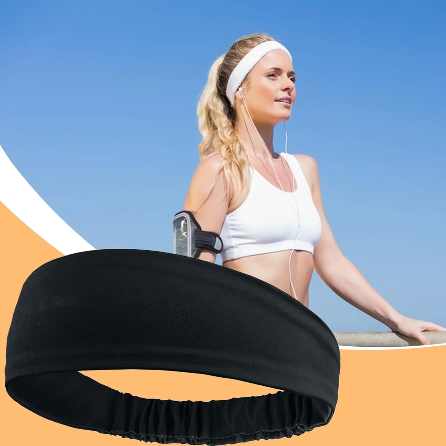 هدبند ورزشی زنانه، هدبند برای تنیس، عرق گیر ورزشی برای دویدن، مناسب برای تناسب اندام، مردان، زنان، استفاده روزانه، داخل و خارج از خانه، دوچرخه سواری، پیاده روی، ساحل، یوگا