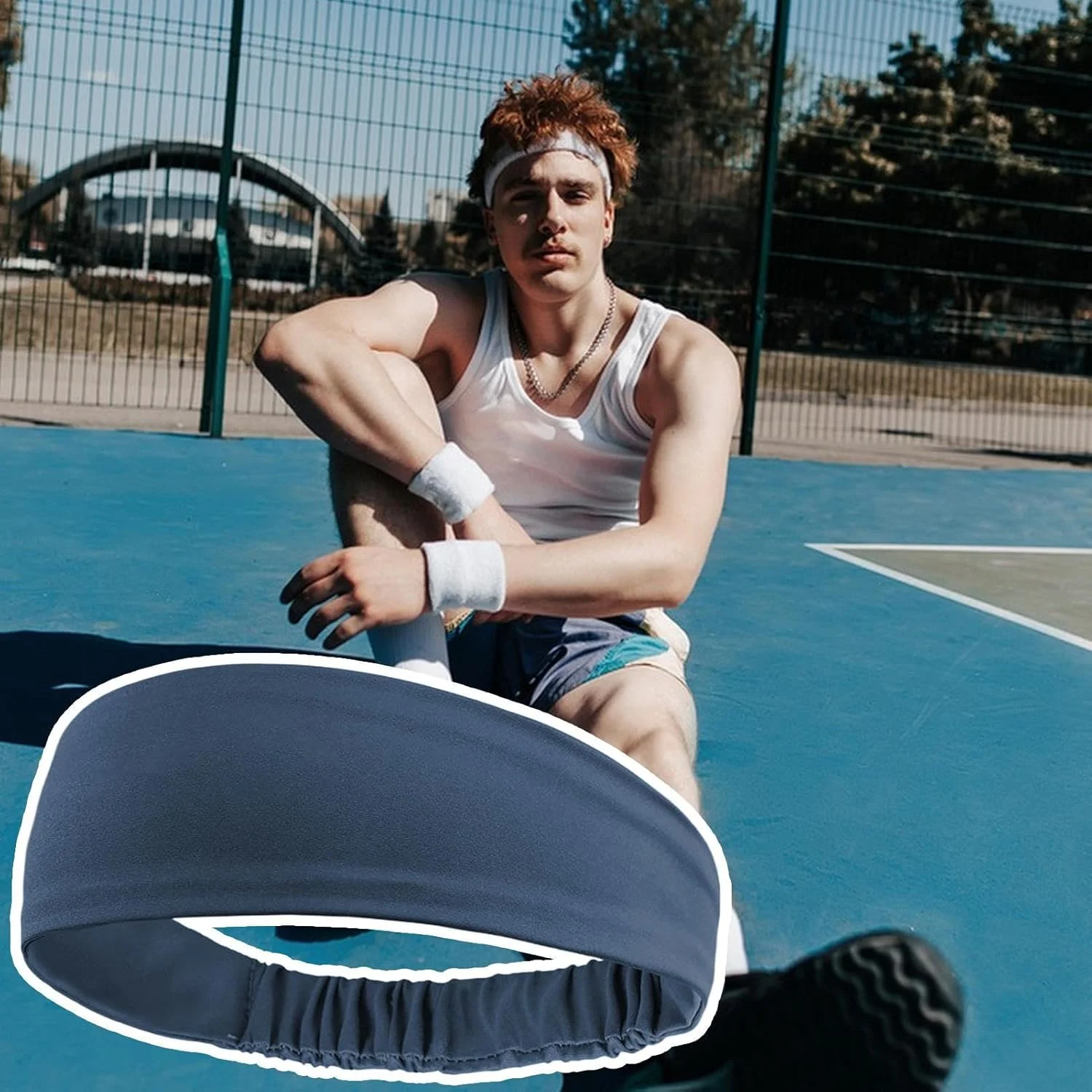 هدبند عرق گیر مردانه، هدبند ورزشی مناسب فعالیت های بیرون از خانه | هدبند ورزشی برای دویدن، تناسب اندام، مناسب برای آقایان و بانوان، استفاده روزانه در محیط های داخلی و خارجی، دوچرخه سواری، پیاده روی، ساحل و یوگا