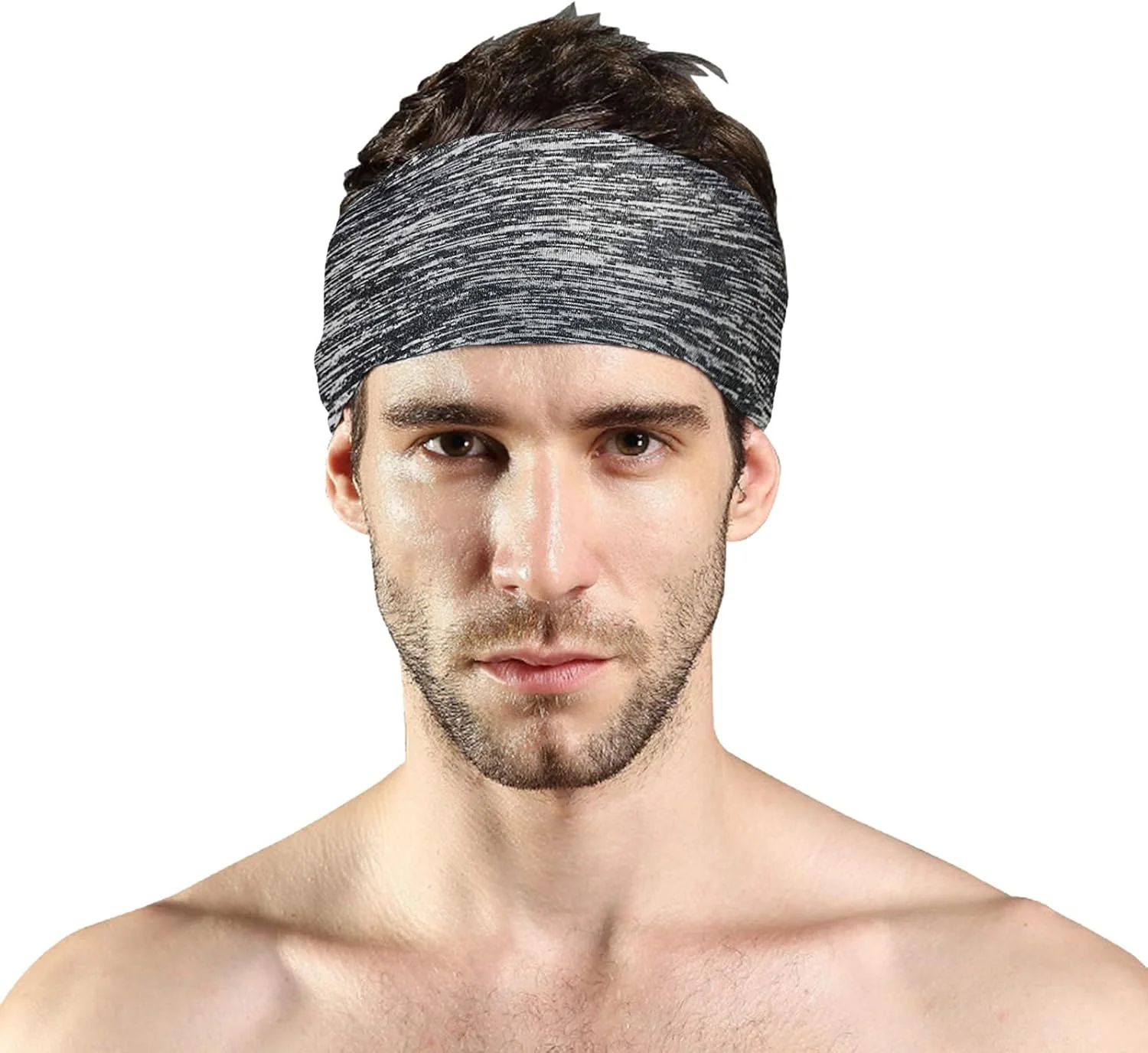 هدبند ورزشی مردانه، هدبند ضد لغزش، هدبند ورزشی قابل تنظیم، هدبند عرق گیر، توپ تنیس ساحلی خاکستری سایز استاندارد