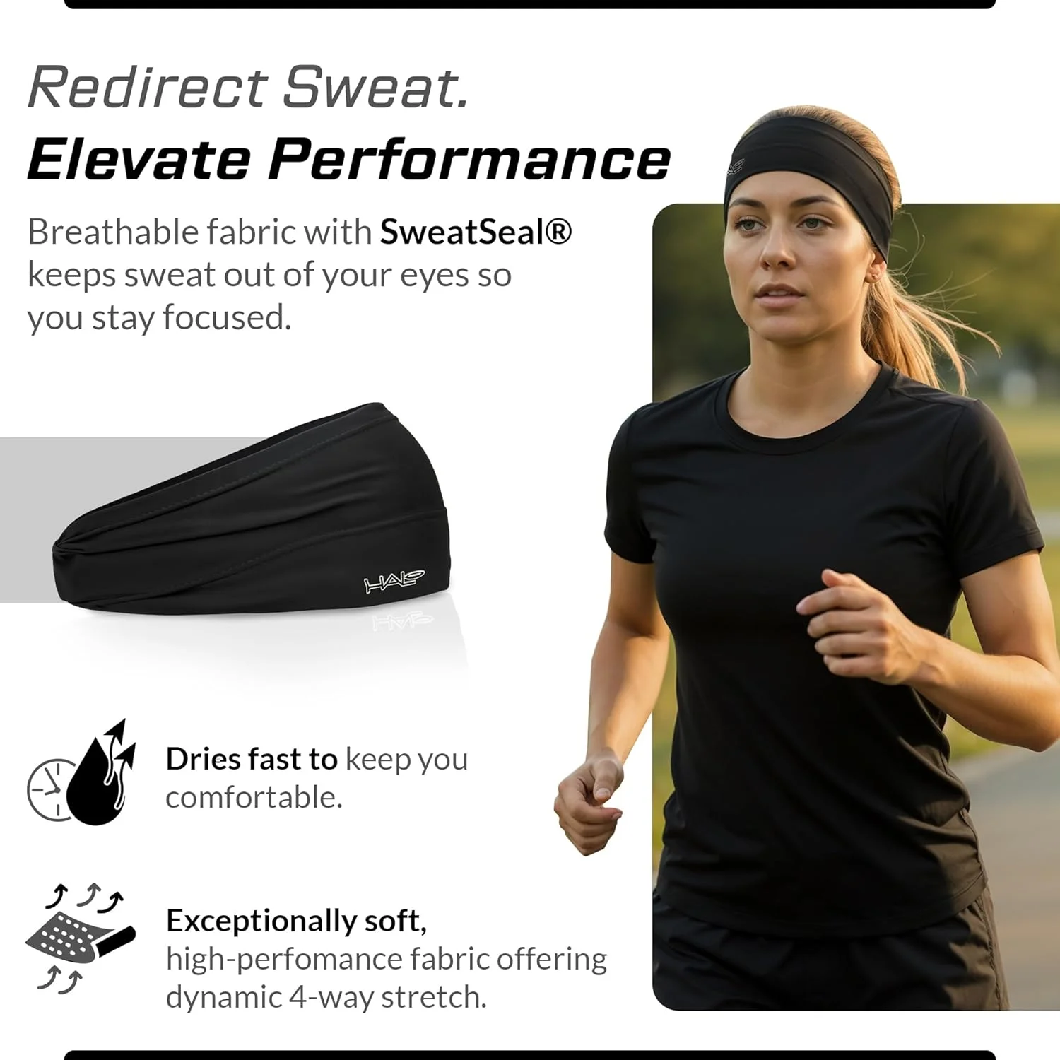 هدبند هالو Bandit - هدبند پهن کشی برای خانم ها و آقایان