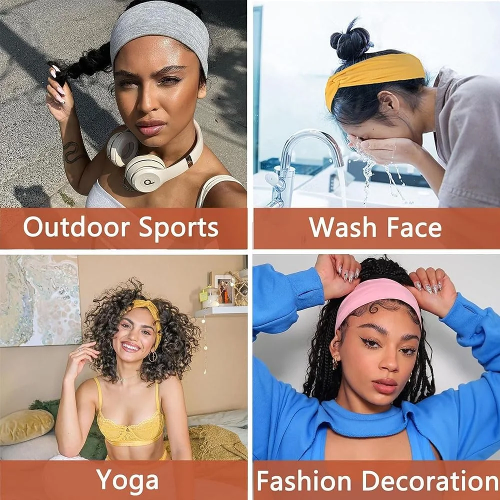 گودرن 6 عدد هدبند بوهو برای زنان، هدبندهای پهن لبه دار الاستیک و تنفسی غیر لغزنده، رنگ ثابت، مناسب آرایش، ورزش، یوگا، تزئینی برای دختران - A گودرن 6 عدد هدبند بوهو برای زنان، هدبندهای پهن لبه دار الاستیک و تنفسی غیر لغزنده، رنگ ثابت، مناسب آرایش، ورزش، یوگا، تزئینی برای دختران - A