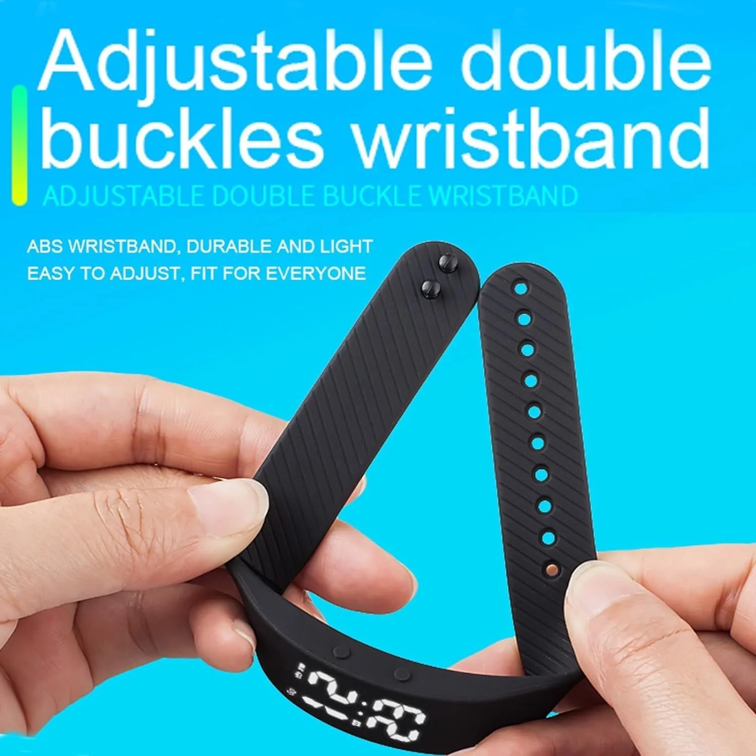 دستبند ردیاب تناسب اندام بولیوی، گام شمار ورزشی با قابلیت پایش کالری و ساعت زنگ دار، بدون نیاز به اپلیکیشن، مچ بند ورزشی سبک وزن برای مردان، زنان، نوجوانان، دانش آموزان (سفید)