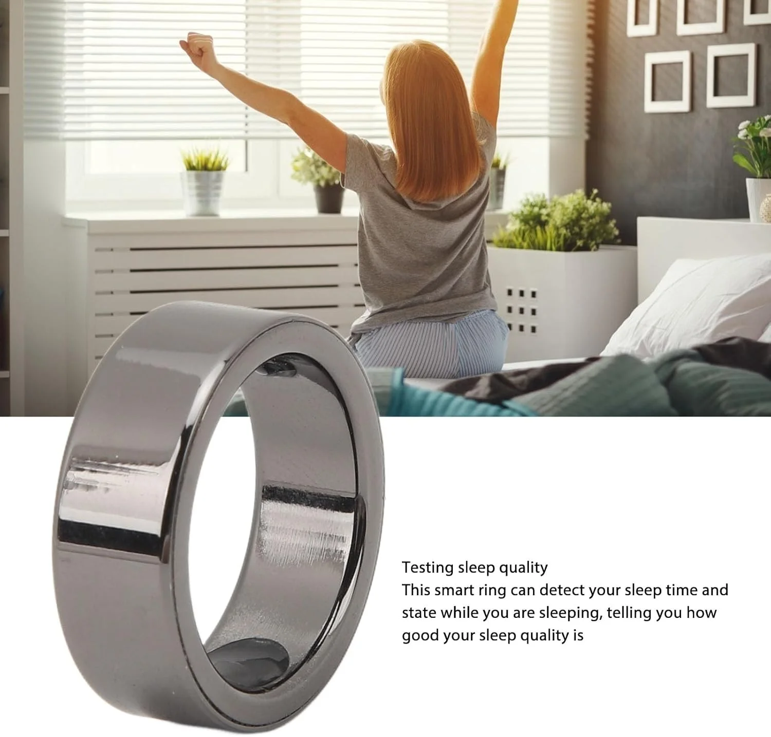 حلقه هوشمند ردیاب سلامتی، حلقه سرامیکی ردیاب تناسب اندام بلوتوثی با قابلیت پایش ضربان قلب، خواب، دما و اکسیژن خون، ضد آب، ردیاب فعالیت های ورزشی قابل استفاده برای موبایل حلقه هوشمند ردیاب سلامتی، حلقه سرامیکی ردیاب تناسب اندام بلوتوثی با قابلیت پایش ضربان قلب، خواب، دما و اکسیژن خون، ضد آب، ردیاب فعالیت های ورزشی قابل استفاده برای موبایل