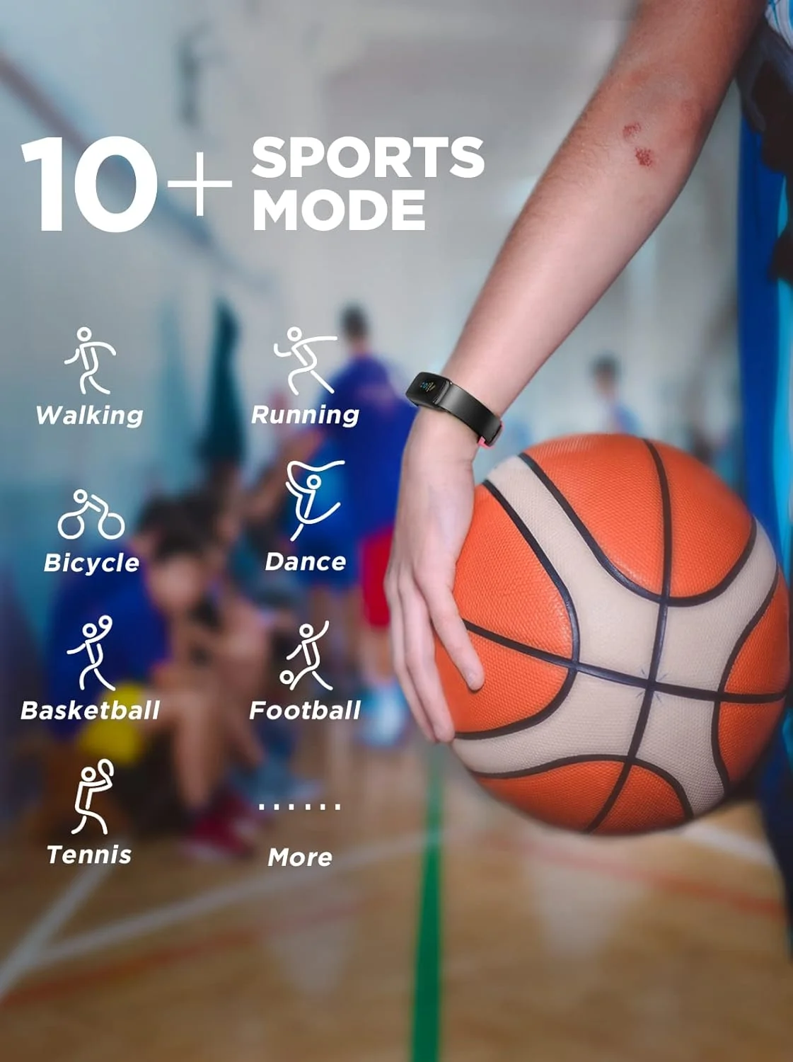 ردیاب تناسب اندام کودکان BIGGERFIVE Vigor مناسب دختران و پسران 5 تا 15 سال، ضد آب IP68، ردیاب فعالیت، گام شمار، پایش ضربان قلب و خواب، شمارشگر گام و کالری