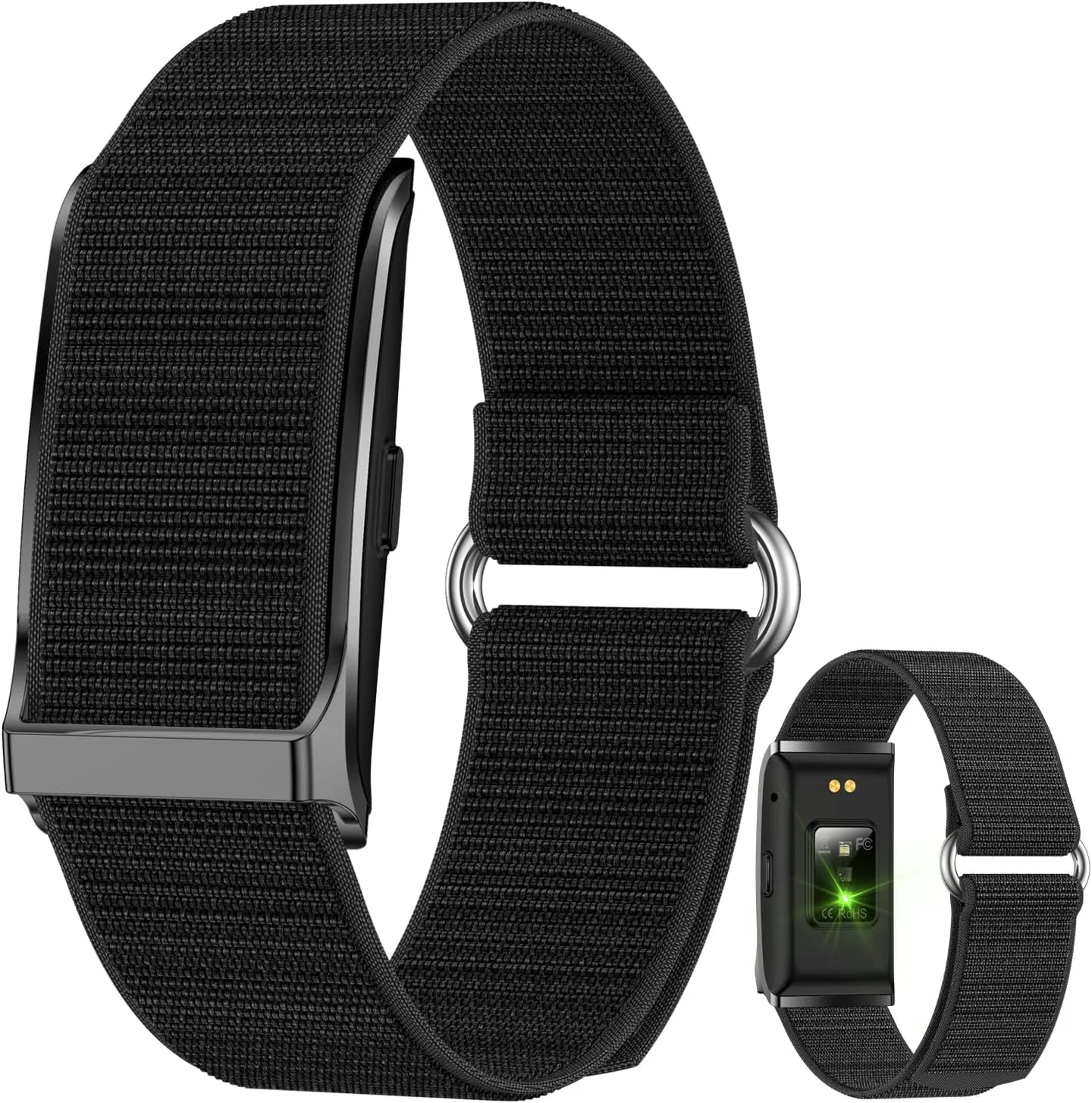 دستبند هوشمند سلامت Denash، ردیاب فعالیت و تناسب اندام مغناطیسی پوشیدنی، مچ بند ردیاب تناسب اندام با 127 حالت ورزشی برای مردان و زنان (مشکی) (مشکی)