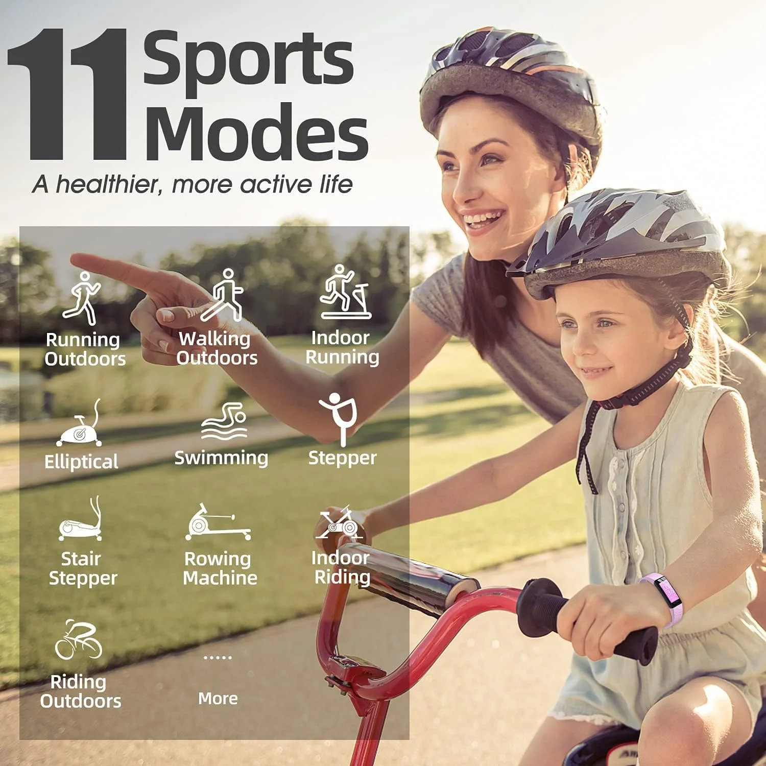 ساعت ردیاب تناسب اندام DMG برای کودکان، ردیاب فعالیت ضد آب IP68، پایشگر ضربان قلب و خواب، 11 حالت ورزشی شمارنده کالری و قدم با ساعت زنگ دار و یادآوری، هدیه برای پسران دختران نوجوان