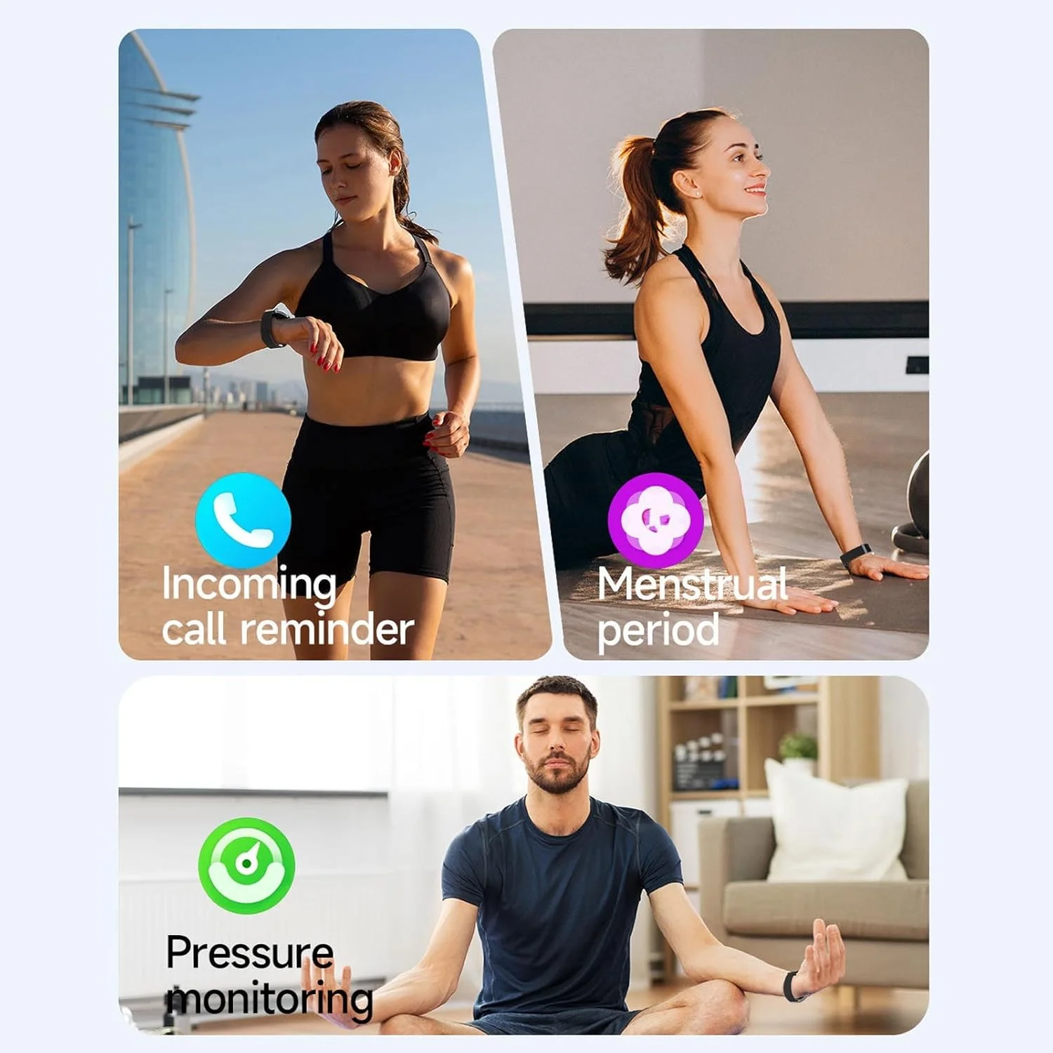 دستبند هوشمند Cryfokt، ردیاب فعالیت و تناسب اندام، پایش خواب 24 ساعته، پایش مداوم ضربان قلب و استرس، مچ بند هوشمند 173 حالت ورزشی، 100+ حالت ورزشی