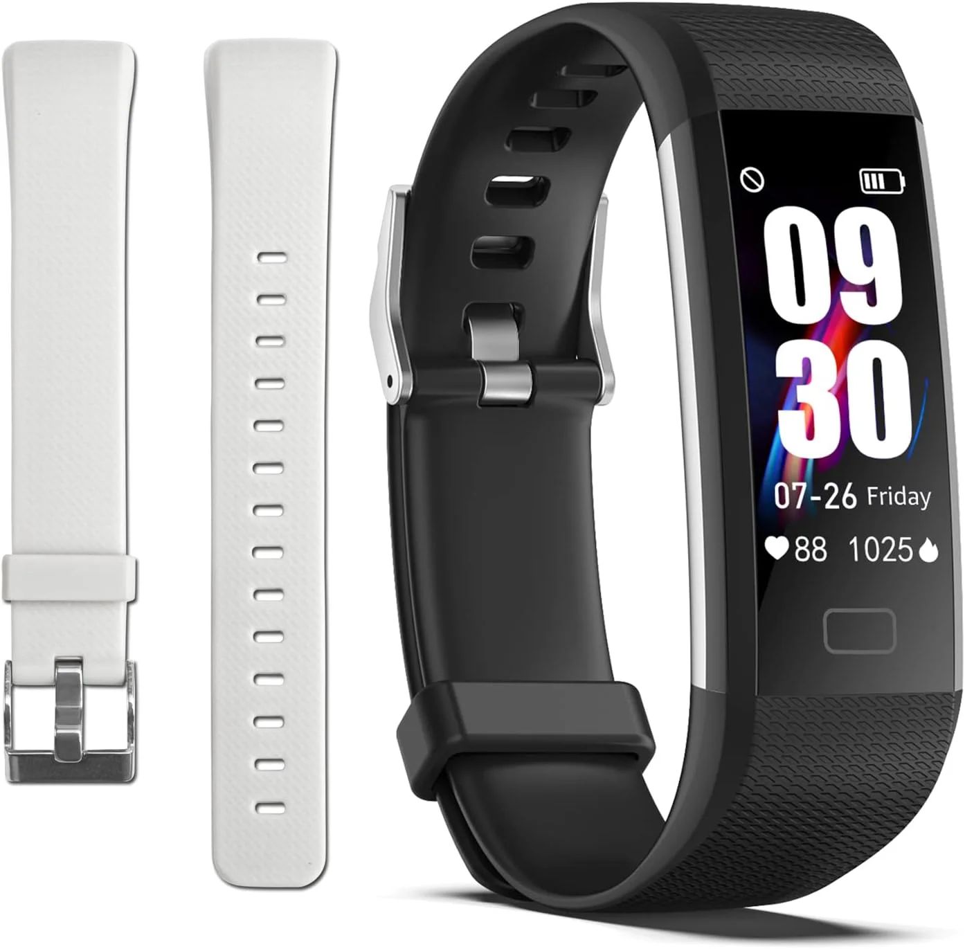 ردیاب تناسب اندام ENGERWALL با گام شمار / کالری / کرنومتر، ردیاب فعالیت با مانیتور ضربان قلب، IP68، ردیاب سلامت با ردیاب خواب، ساعت هوشمند، ساعت گام شمار برای زنان مردان کودکان