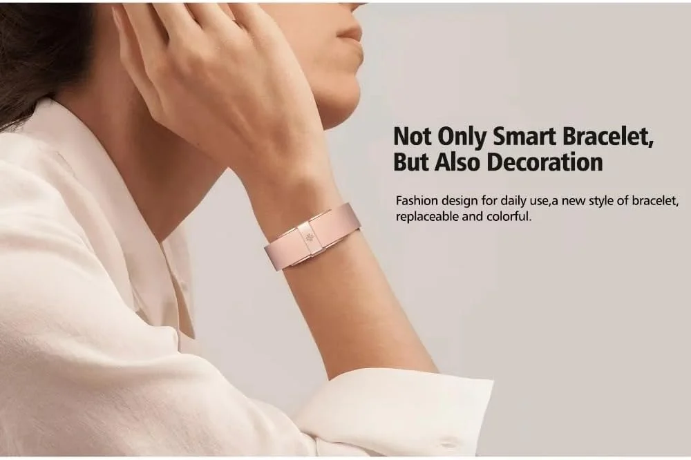 دستبند هوشمند Ethelred 2208A با قابلیت پایش ضربان قلب، فشار خون، گام شمار و ردیاب ورزشی مناسب برای آقایان و بانوان (مشکی)