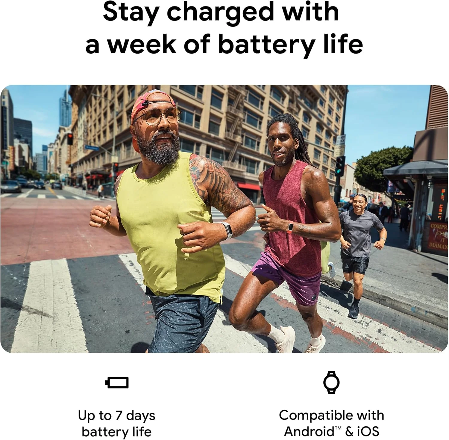 ردیاب تناسب اندام Fitbit Charge 6 با برنامه‌های Google، نمایش ضربان قلب روی تجهیزات ورزشی، GPS، ابزارهای سلامتی و موارد دیگر، Obsidian/Black، سایز One Size (بندهای S & L شامل)