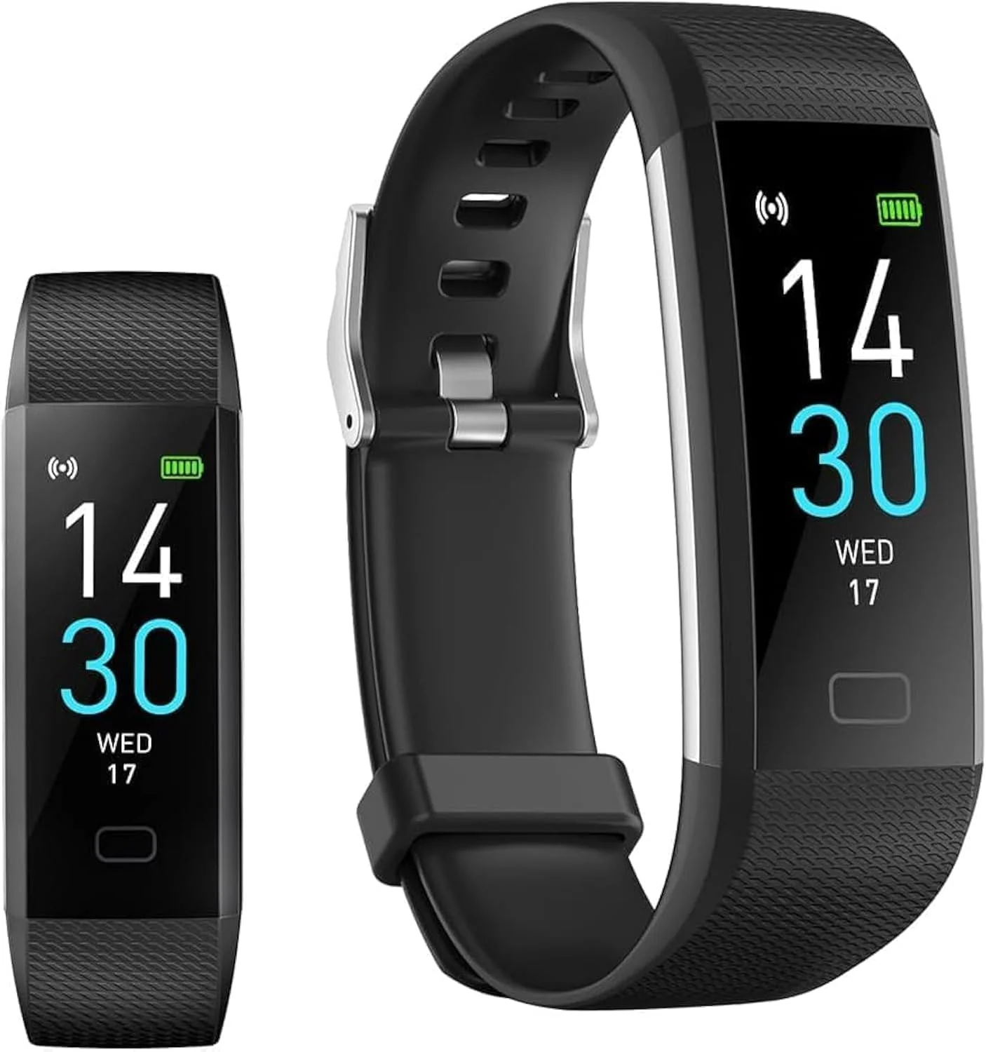 ردیاب تناسب اندام ساعت هوشمند - نظارت بر فشار خون، ضربان قلب و اکسیژن | ردیاب خواب و فعالیت با گام شمار | ایده آل برای مردان، زنان و کودکان | نظارت بر سلامتی در حال حرکت