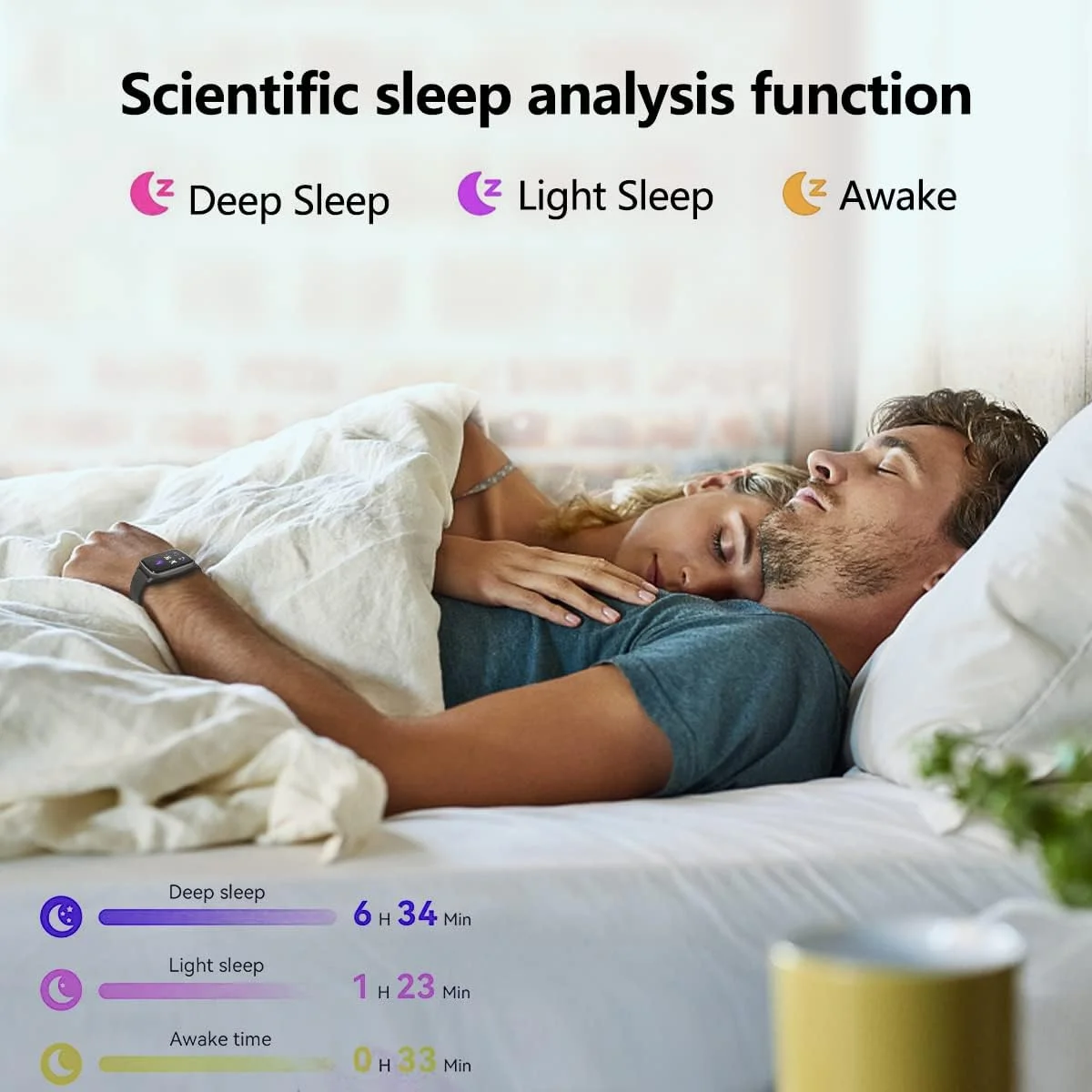 فیتنس ترکر FITVII، ساعت هوشمند با قابلیت پایش 24/7 فشار خون، ضربان قلب و اکسیژن خون، ردیاب خواب با شمارشگر کالری و قدم، ردیاب فعالیت ضد آب IP68 برای زنان، مردان، اندروید و iOS