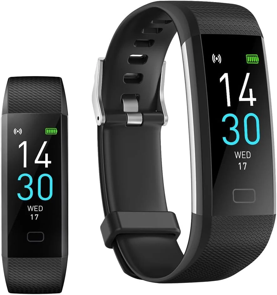 ردیاب تناسب اندام، مچ بند ضد آب IP68، مچ بند هوشمند با پایشگر ضربان قلب/شمارنده گام/هشدار/تایمر/کالری/پایشگر خواب برای مردان و زنان