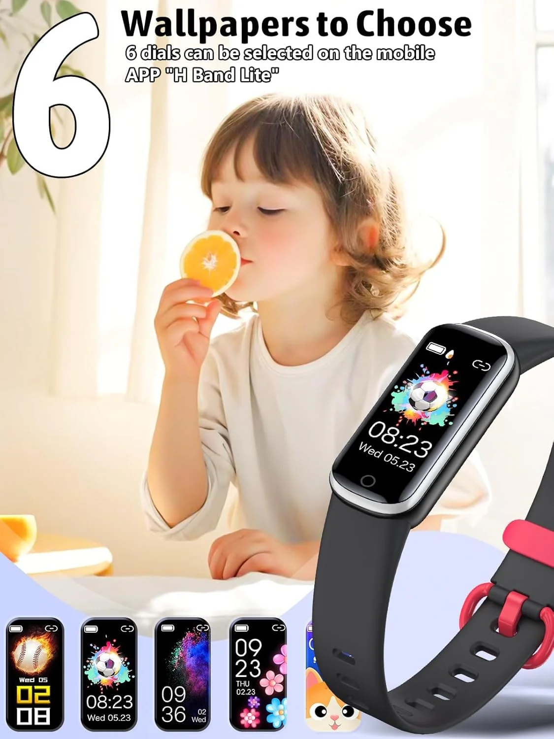 ردیاب تناسب اندام کودکان KASTWAVE، ساعت تناسب اندام ضد آب با ضربان قلب و پایش خواب، کرنومتر، 11 حالت ورزشی، هدیه ای عالی برای دختران و پسران 6-13 ساله