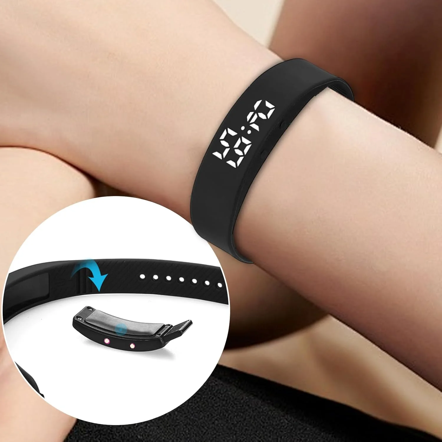 دستبند هوشمند برای آقایان - ردیاب فعالیت و تناسب اندام - گام شمار با زنگ هشدار لرزشی برای مردان، زنان، دوندگان، ورزشکاران باشگاه، تمرینات ورزشی و کالری سوزی