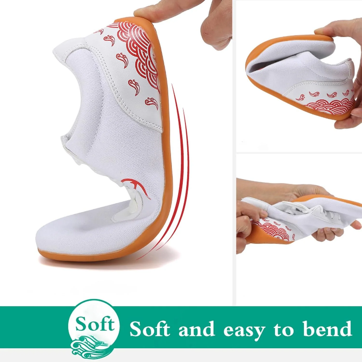 کفش‌های ورزشی تای‌چی، کفش‌های تنفسی تکواندو، کفش‌های کونگ فو وینگ چون، کفش‌های اوقات فراغت ووشو، کفش‌های تمرین چی‌گونگ، سبک وزن، ضد لغزش، مقاوم در برابر سایش، برای تمرین روزانه و ورزش‌های صبحگاهی