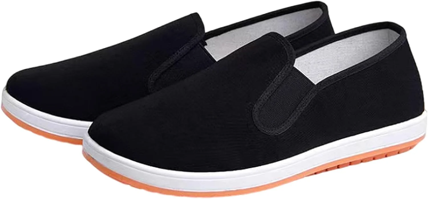 کفش های کانواس سنتی چینی کونگ فو، کفش پارچه ای تخت کونگ فو، دمپایی انعطاف پذیر هنرهای رزمی، مناسب تر برای پا، بافت نرم، برای استفاده روزانه، کار، ورزش، پیاده روی