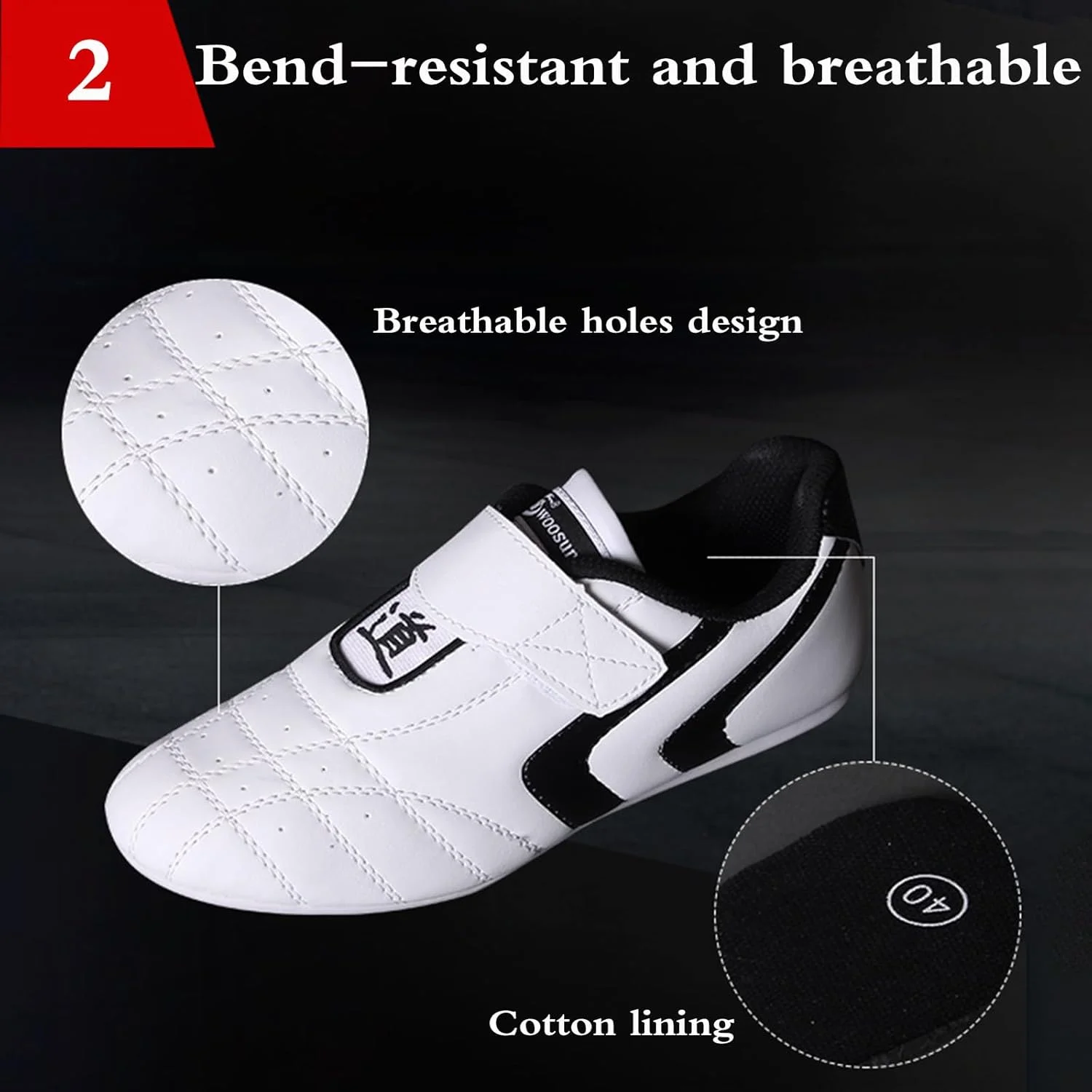 کفش تکواندو унисекс، کفش ورزشی هنرهای رزمی سبک وزن، کفش کاراته بوکس، طیف گسترده ای از کاربردها، مقاوم در برابر سایش، برای زمین های داخلی و خارجی، کونگ فو، تای چی