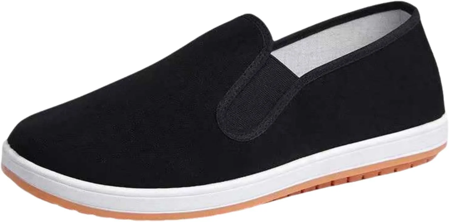 کفش ورزشی تای چی، کفش پارچه ای پکن قدیمی، کفش سنتی کونگ فو، سبک وزن، ساده، تنفس پذیر، مناسب برای گردش های روزانه برای پیاده روی و دویدن