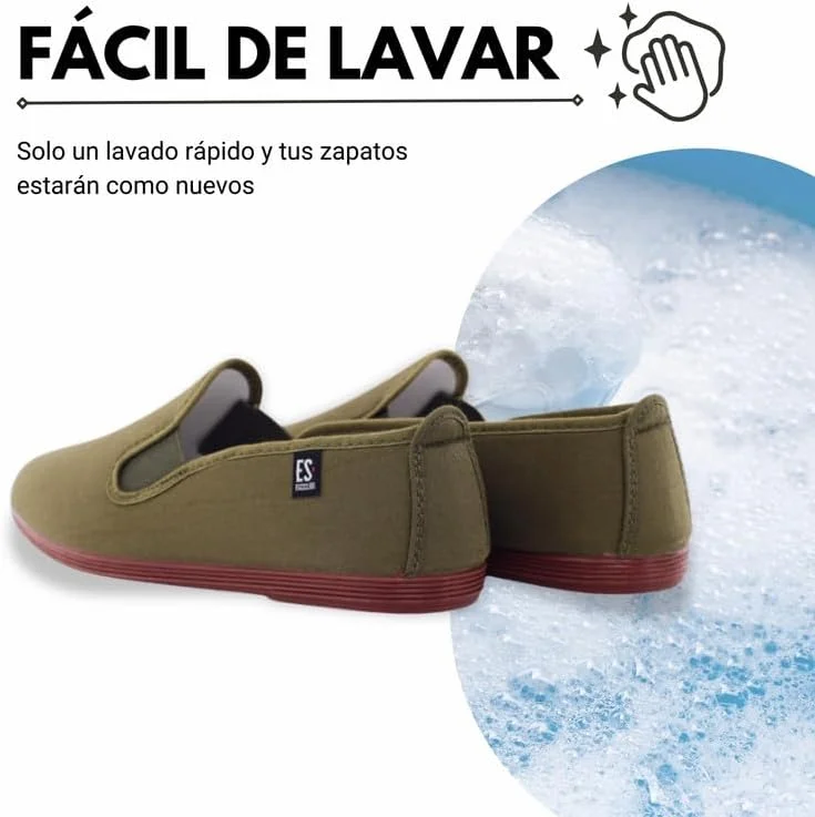 کفش کلاسیک کونگ فو برای تمام زندگی! سبک و راحت، ساخته شده از کرباس با زیره انعطاف پذیر و ضد لغزش. همچنین به عنوان کفش های کمپینگ یا دمپایی چینی شناخته می شود. ایده آل برای استفاده در تایچی یا کاراته و همچنین تمرین هنرهای رزمی، ورزش های داخل سالن، کمپینگ، رقص یا فقط برای استفاده در خانه. طیف گسترده ای از اندازه ها، حتی برای کوچکترین افراد در خانه. محصول با کیفیت ملی، ساخت اسپانیا با بهترین مواد. کفش کلاسیک کونگ فو برای تمام زندگی! سبک و راحت، ساخته شده از کرباس با زیره انعطاف پذیر و ضد لغزش. همچنین به عنوان کفش های کمپینگ یا دمپایی چینی شناخته می شود. ایده آل برای استفاده در تایچی یا کاراته و همچنین تمرین هنرهای رزمی، ورزش های داخل سالن، کمپینگ، رقص یا فقط برای استفاده در خانه. طیف گسترده ای از اندازه ها، حتی برای کوچکترین افراد در خانه. محصول با کیفیت ملی، ساخت اسپانیا با بهترین مواد.