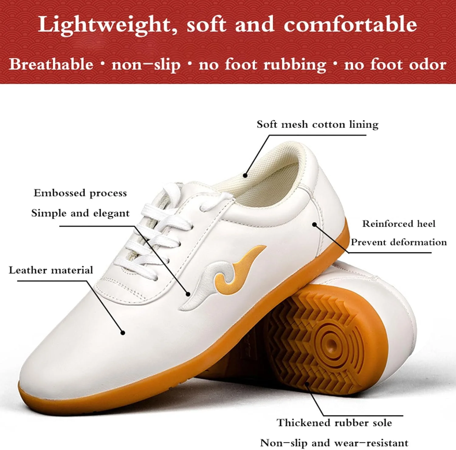 کفش ورزشی تای چی، کفش تکواندو تنفسی، کفش هنرهای رزمی کونگ فو، مربیان چیگونگ، دمپایی وینگ چون، نرم، ضد لغزش، مقاوم در برابر سایش، برای تمرین روزانه و تمرینات صبحگاهی