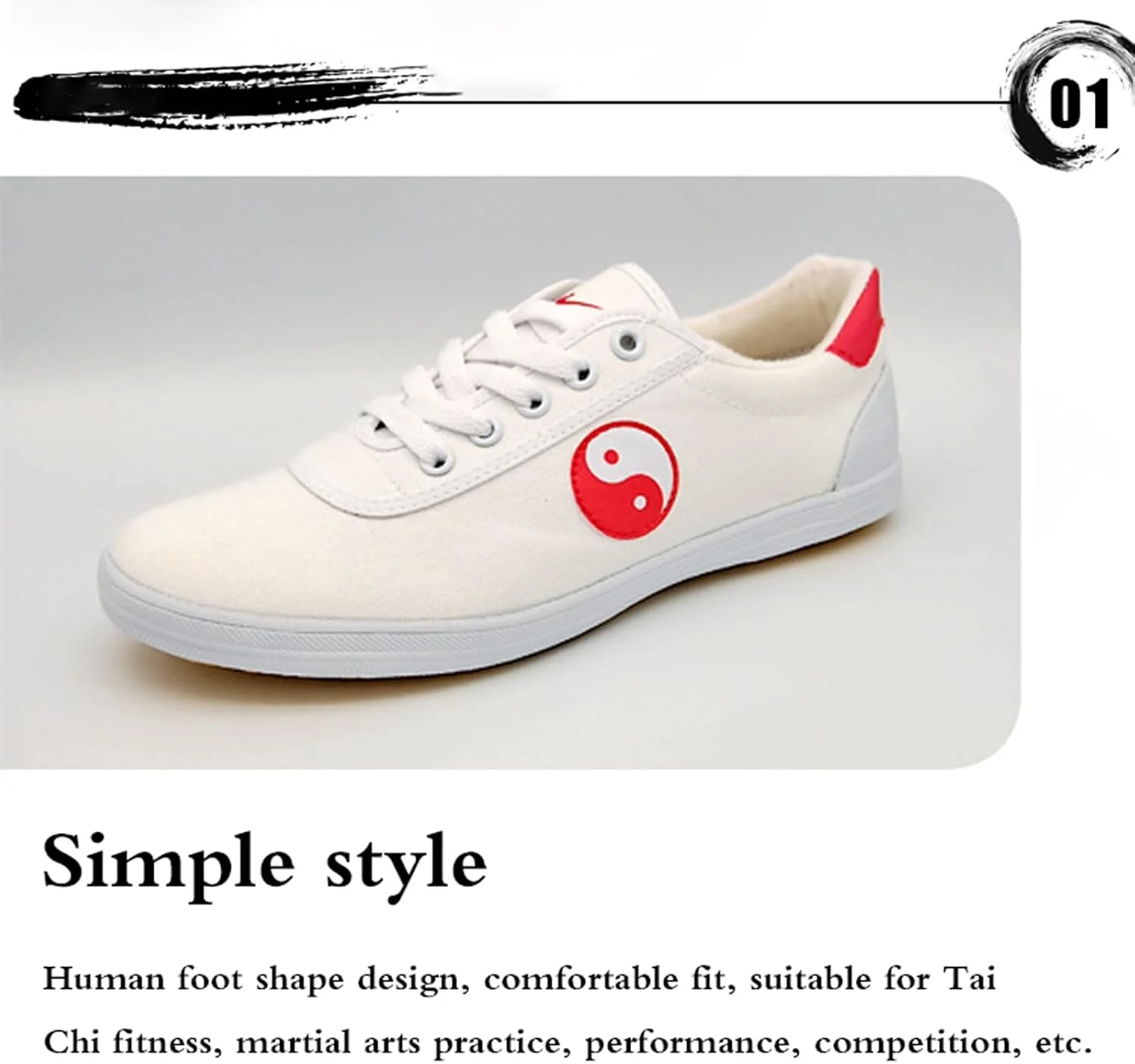 کفش تایچی ووشو کونگ فو، کفش تایچی هنرهای رزمی، کفش تایچی بومى هنرهای رزمی، ضد لغزش، نرم و مقاوم در برابر سایش، تنفس پذیر، مناسب برای باشگاه، تمرین، کونگ فو، تایچی، هنرهای رزمی، ورزش