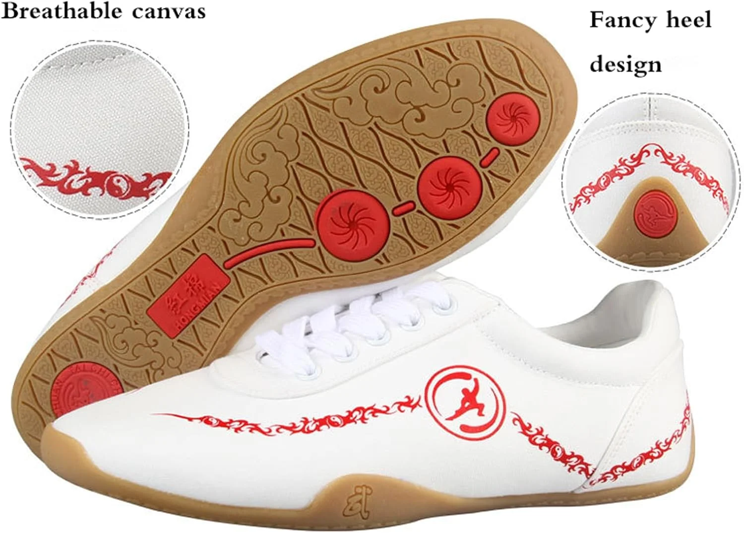 کفش ورزشی آموزش تکواندو، کفش های رزمی تایچی بومى، کفش کونگ فو، مناسب پا، زیره نرم، سبک وزن و تنفس پذیر، راحت، برای تکواندو، بوکس، کاراته، کونگ فو و تایچی