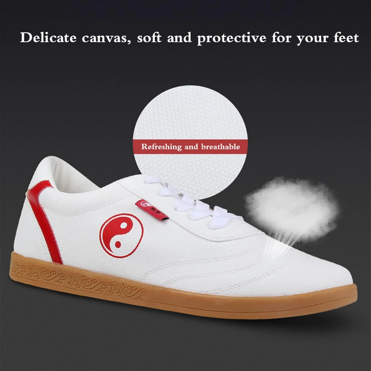 کفش تمرین کاراته، کفش هنرهای رزمی، کفش بوم نقاشی تایچی، کفش کونگ فو تایچی، سبک و نرم، مقاوم در برابر سایش، مناسب برای آقایان و بانوان، برای تمرین روزانه، تمرینات صبحگاهی